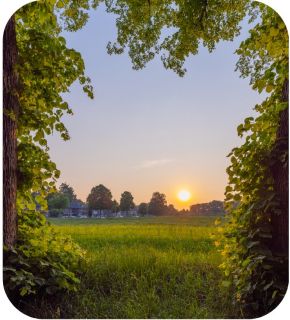 zonsondergang langs de Regge